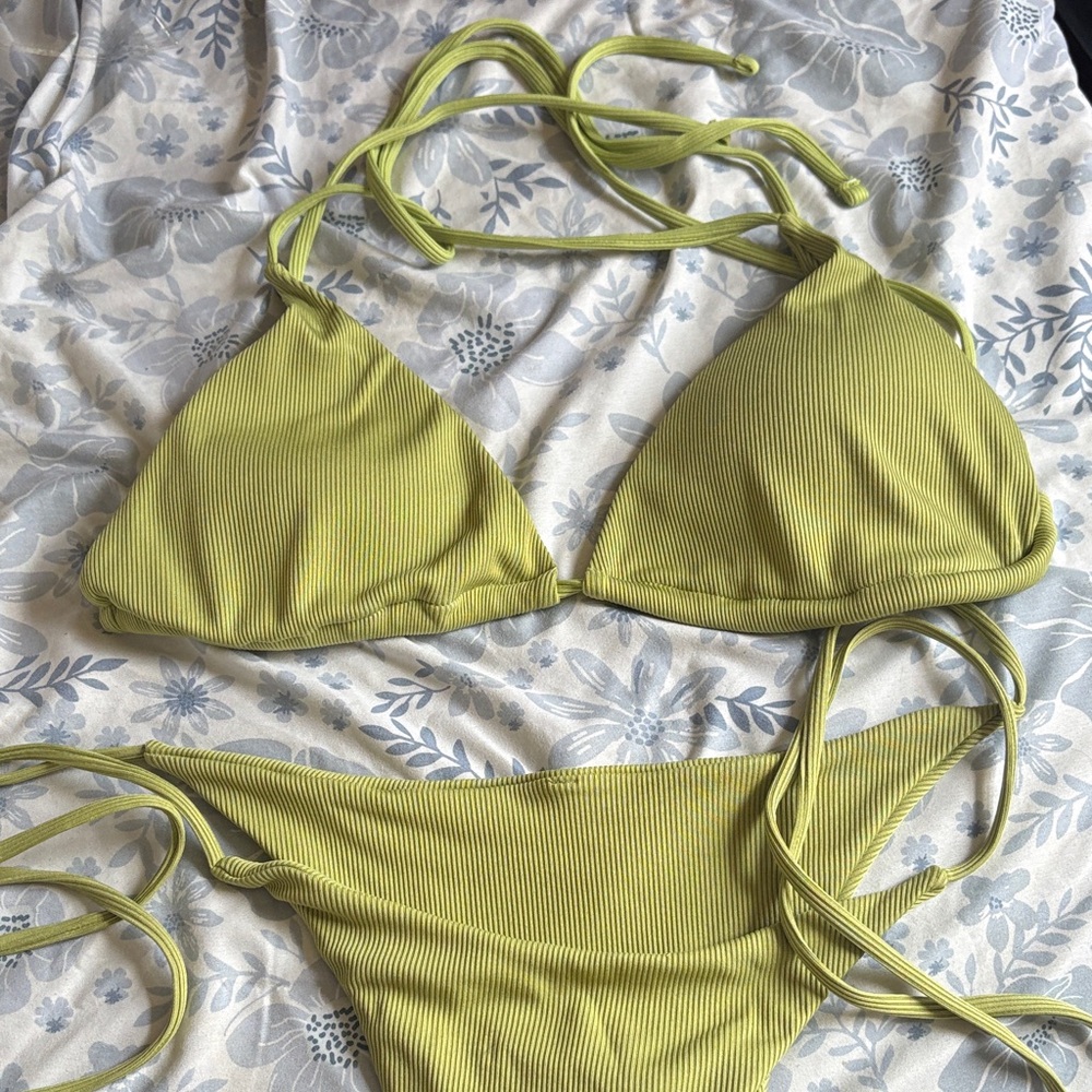 Lime green swimsuit